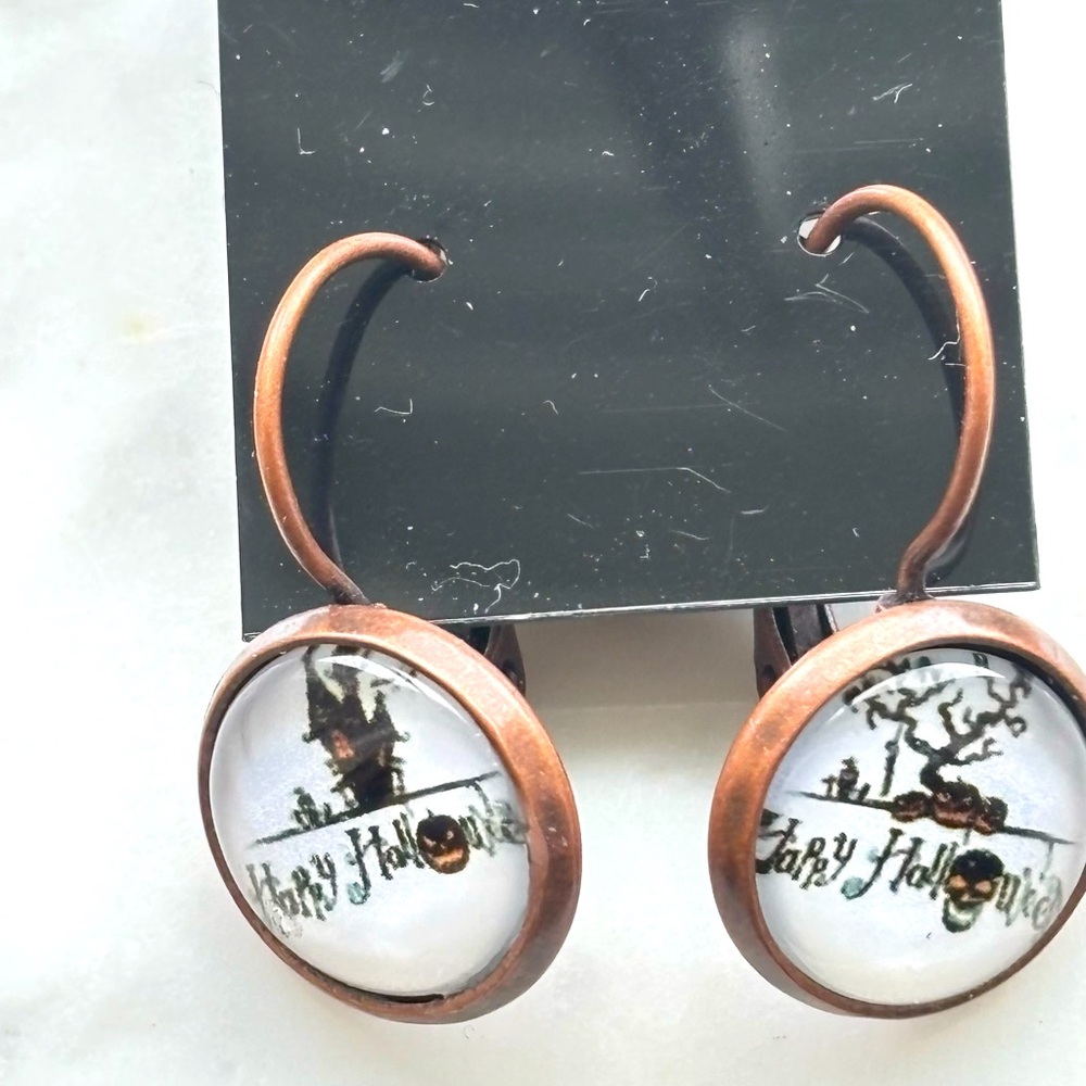 Copper Halloween Earrings - NWT